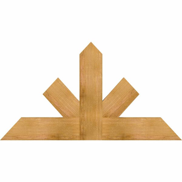 Ekena Millwork Saratoga Rough Sawn Timber Gable Bracket, Western Red Cedar, 48"W x 26"H x 2"D x 6"F, 13/12 Pitch GBW048X26X0206SAR00RWR - main